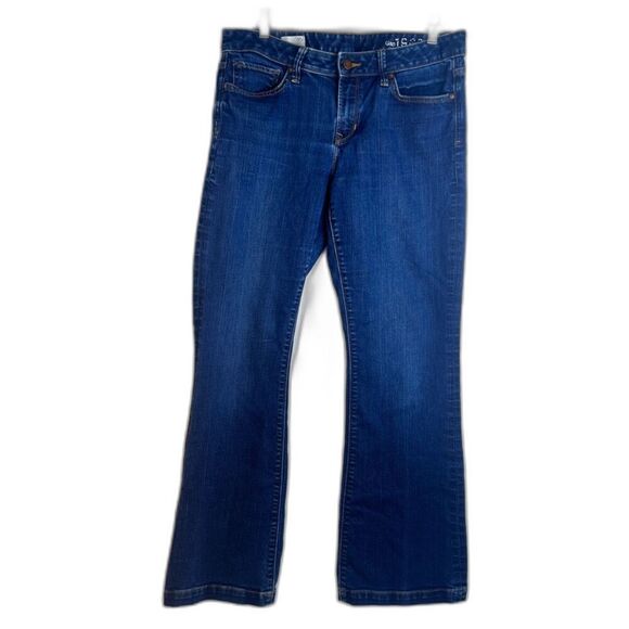 GAP Long & Lean Trouser Denim Blue Jeans Flare Size 30R - Picture 1 of 11